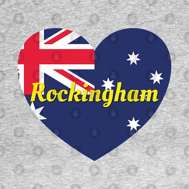 Rockingham WA Australia Australian Flag Heart by DPattonPD